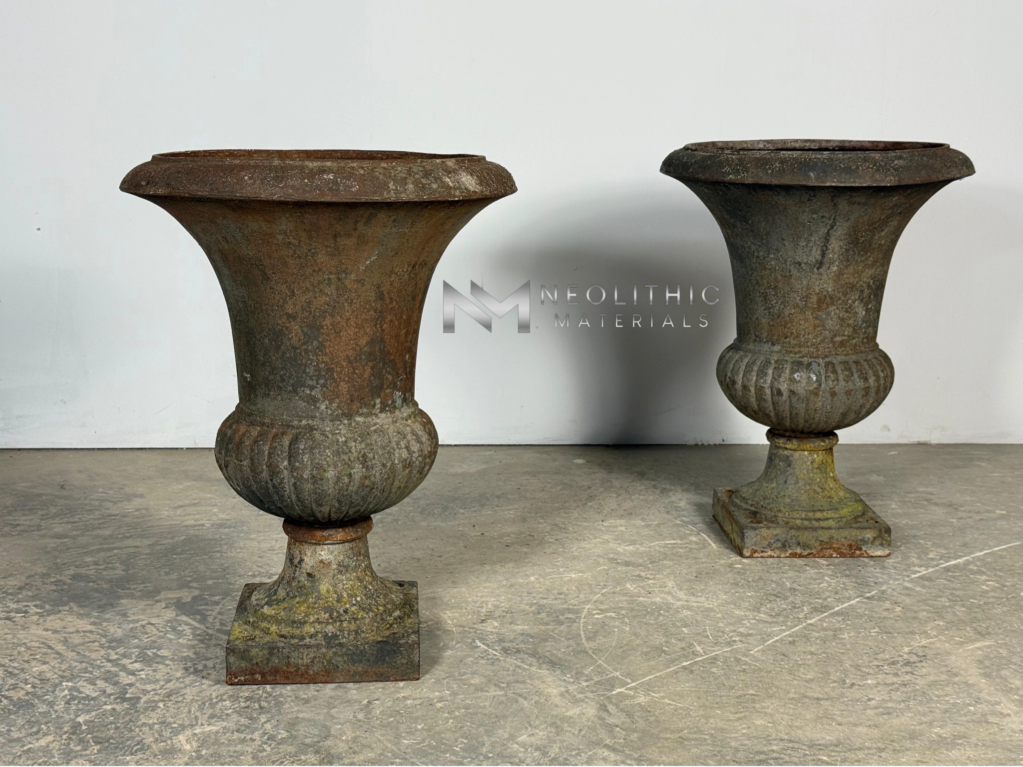 French Antique 19th Century Cast Iron Vase - Image 1